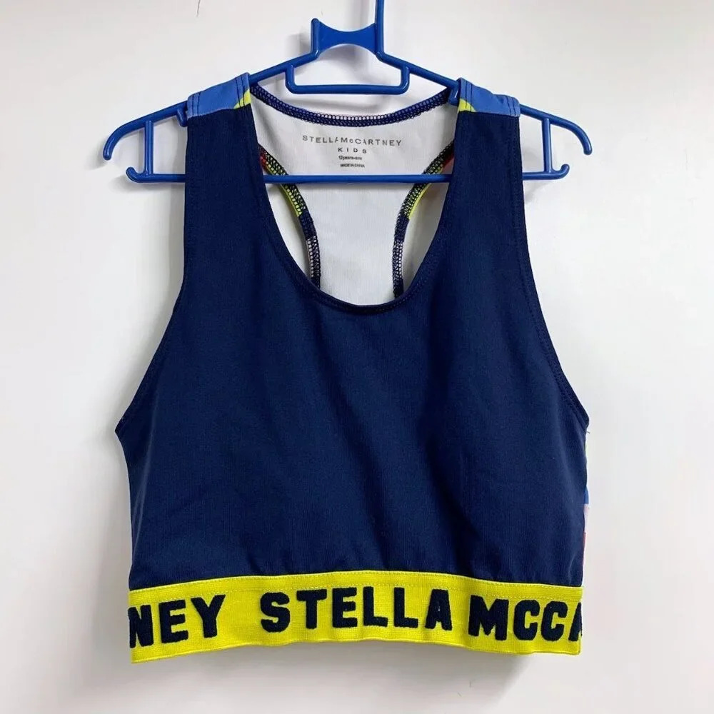Stella‎ McCartney Kids Navy Striped Sports Bra Size 12Y